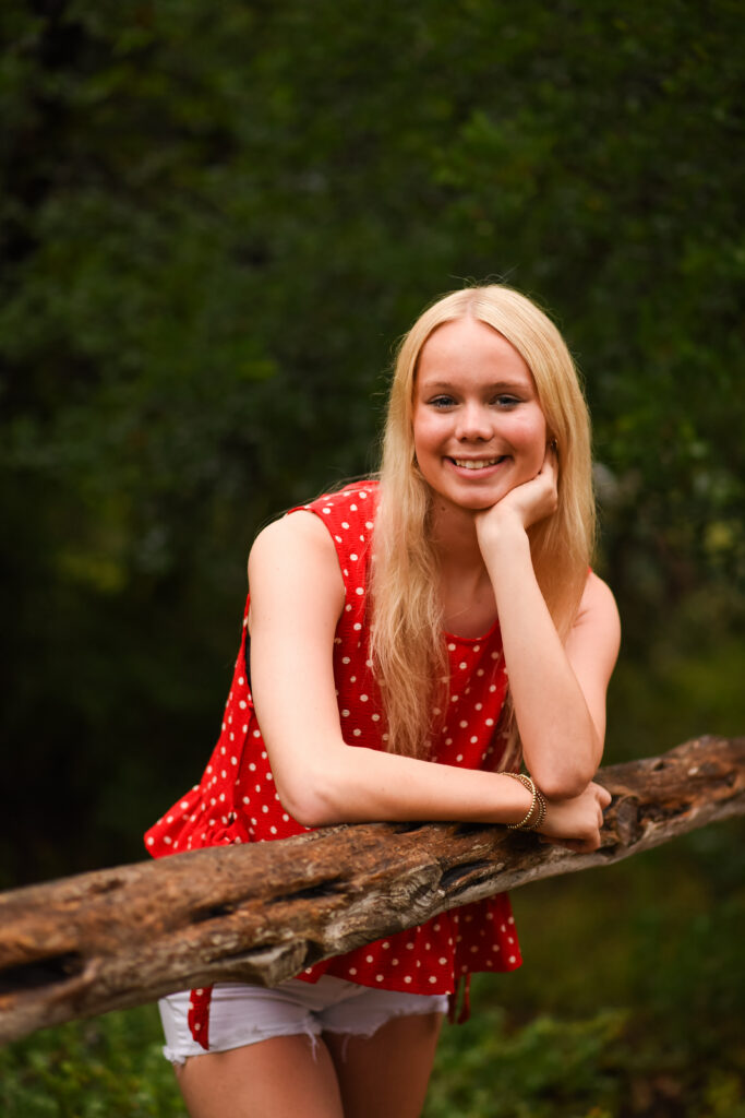 fence senior portraits